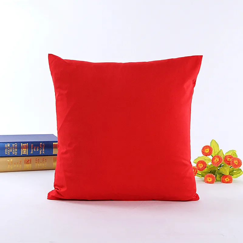 Brief Style Pillow Case 45*45cm Solid Color Home Decorative Polyester 