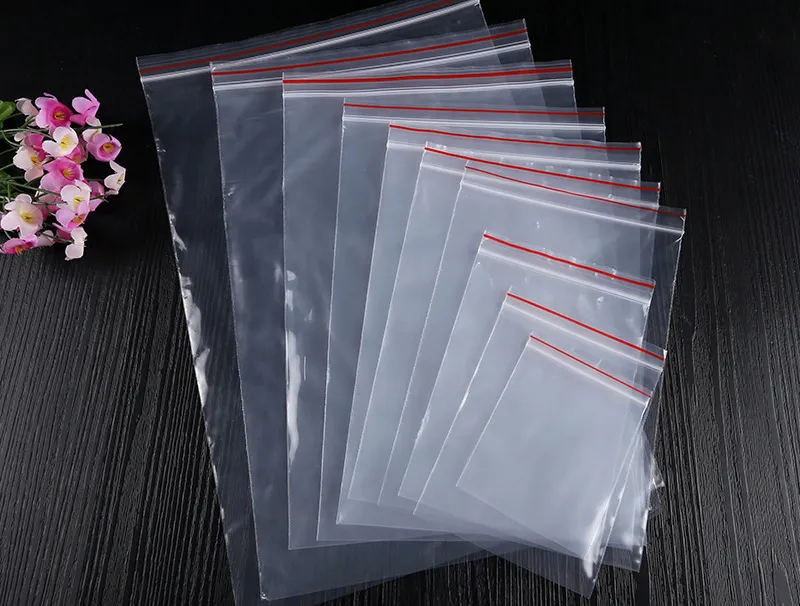 5C Clear PE Ziplock Non Woven Bags With Self Adhesive Poly OPP