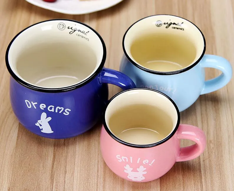 Couleurs Tasse À Café 150 Ml Corée Créatif Tasses En Céramique Tasse À Lait  Quelques Zakka Tatu Tasses À Café Avec Poignée GX025 Du 5,61 €