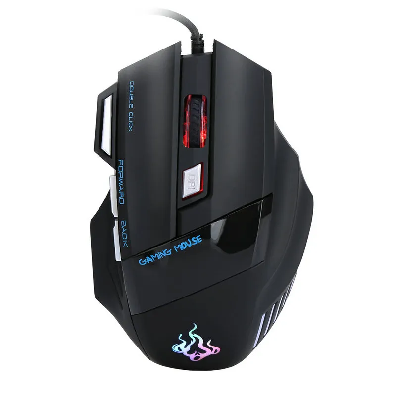 Новый A908 Mouse 5500 DPI красочный свет, излучающий профессиональные оптические механические проводные игровые кабельные мыши, бесплатная доставка.
