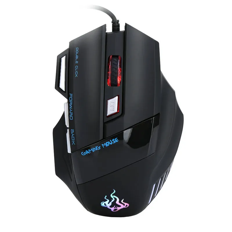 Nieuwe A908 Muis 5500 DPI Kleurrijke Light Emitting Professionele Optische Mechanische Bedrade Gaming Kabel Muis Muizen Gratis Verzending