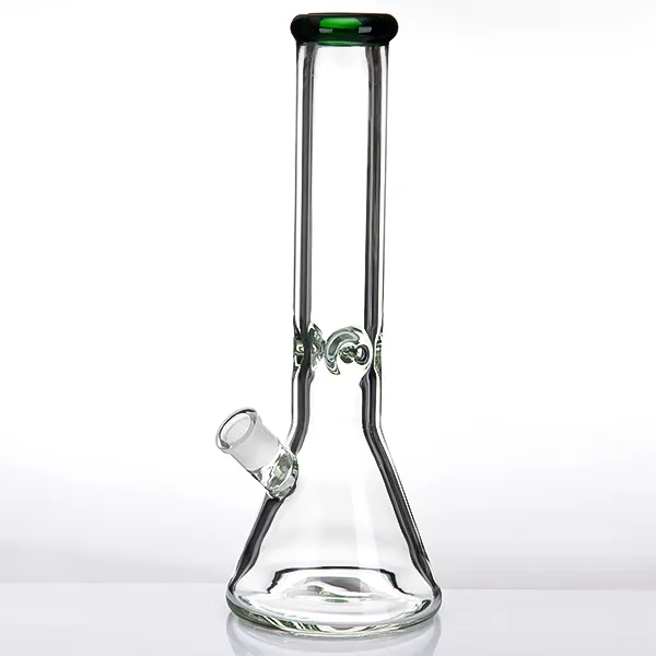 13.2 '' Bécher Bong En Verre Bongs En Verre Simples Avec Capteur De Glace Base De Bécher Épaisse Conduites D'eau En Verre Pour Fumer 938