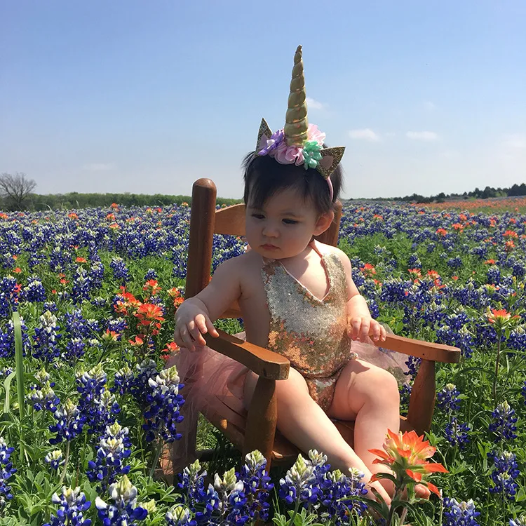 Accesorios para el cabello para niñas Cuerno de unicornio dorado/plateado con flor Aro para el cabello Diademas para fiesta de cumpleaños Palillos para el cabello Diademas Decoración adicional de Pascua para niños