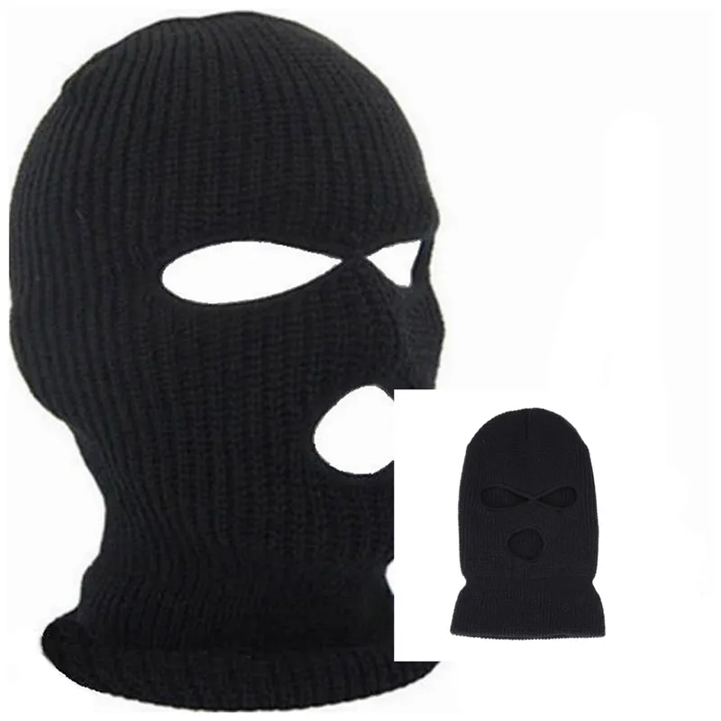 3 Hole Face Hat Warm Winter Cap Mask Ski Balaclava Hood Army Brand New Tactical