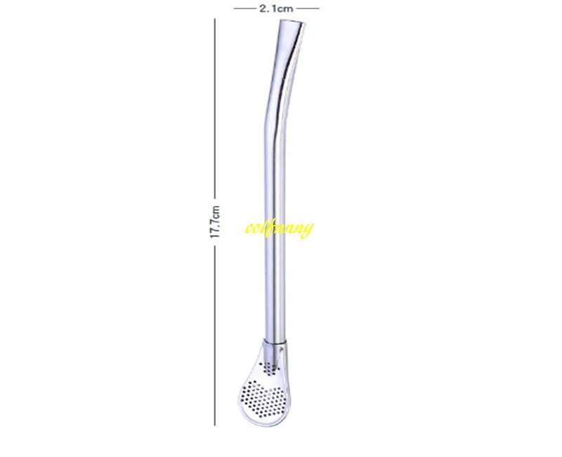 304 Stainless steel straw Colorful Tea Bombilla Gourd Drinking straw Filtered Coffee spoon