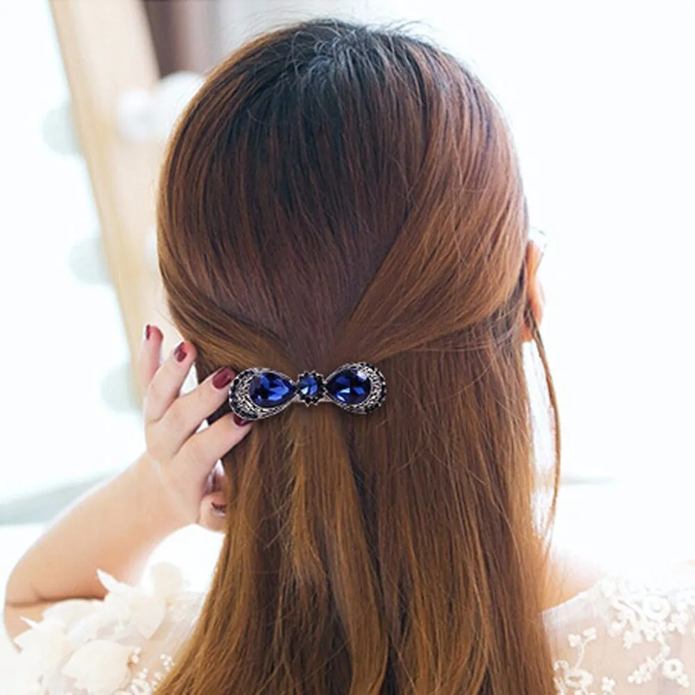 Women Fashion Crystal Rhinestone Flower Hair Pin Ladies Girls Metals Barrette Butterfly Hair Clip Hair Accessories5421235