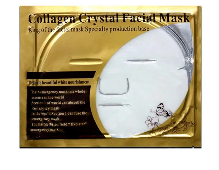 Cheap wholesale Gold Bio-Collagen Facial Mask Face Mask Crystal Gold Powder Collagen Facial Mask Moisturizing Anti-aging 24k Gold Masks