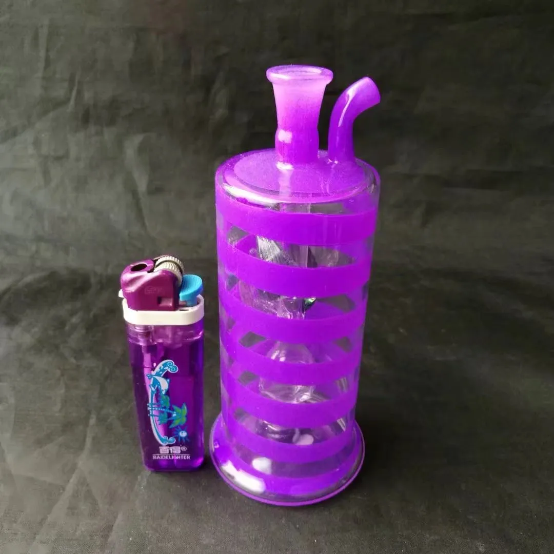 A cor de garrafas de água, bongos de vidro por atacado Bongas de óleo tubo de água Platas de óleo de tubo de vidro fumando, frete grátis