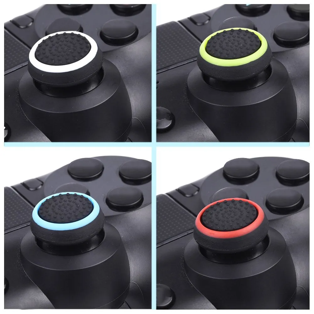 Dual Color Silicone Joystick Cap Thumb Grip Stick Grips Caps Case For PS5 PS4 PS3 Xbox one 360 Series X S WiiU Controller DHL FEDEX EMS 