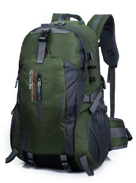 Utomhusresor Stor väska 40L fritidssportspaket special vandring axelväska med vattentät kan ta hängmatta och sovsängväska