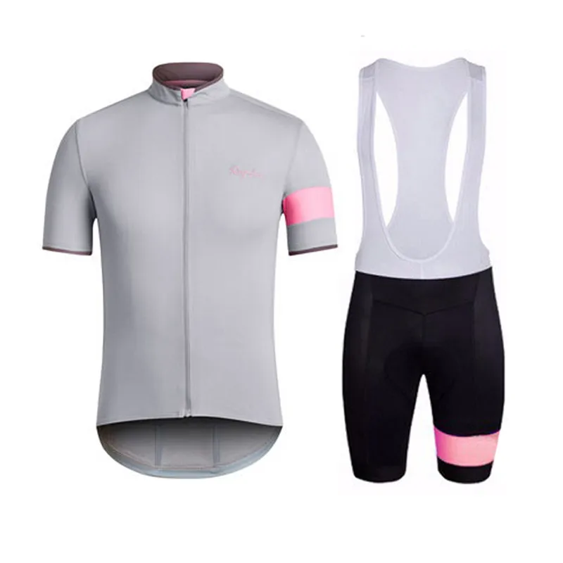 RAPHA team koszulka kolarska z krótkim rękawem na szelkach zestawy szortów 2018 gorąca sprzedaż nowa letnia oddychająca szybkoschnąca MTB bike ropa ciclismo men C1721