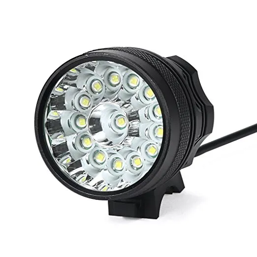 Faro per bici 14000LM 14 x XM-L T6 LED 18650 Lampada da ciclismo per bicicletta Lampada impermeabile con 3 modalità di illuminazione + batteria + caricabatterie