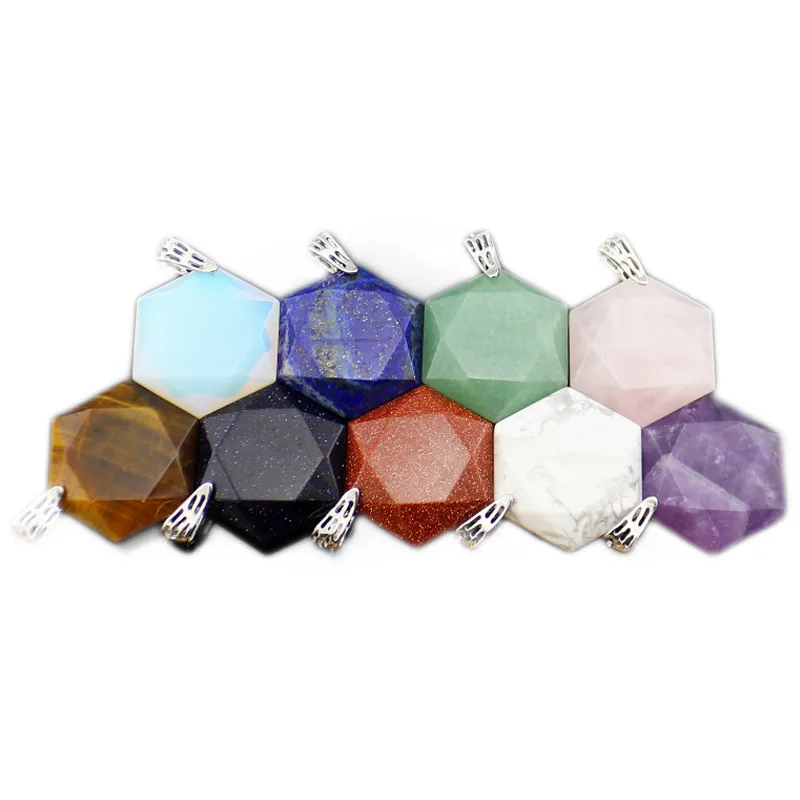 10 pièces 1 lot de bijoux Lucky Shine superbe cristal d'améthyste naturel 925 argent Sterling russie américain australie colliers pendentif de mariage nouveau