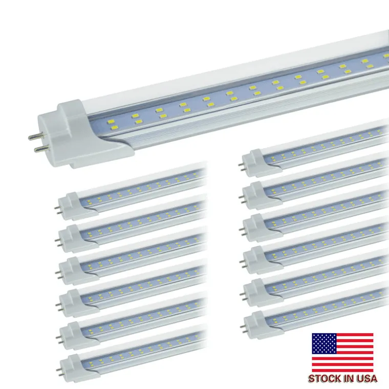 Luzes de tubo LED 4 pés 4 pés 22W 28W Tubos LEDs Fixamento de 4 pés Tampa clara G13 120V Bolsas de iluminação de lâmpadas em nós