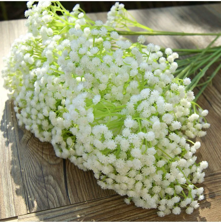 gypsophilaシルクベビーブ呼ぶ人工偽の絹の花の植物の家の結婚式のパーティーの装飾/ロット送料無料