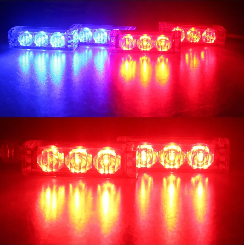 Feux de Police EMS 2x3 4x3 6x3 8x3, Flash stroboscopique LED pour voiture, pompiers, urgence 12v, haute puissance, rouge, bleu, blanc, vert, ambre 1488760