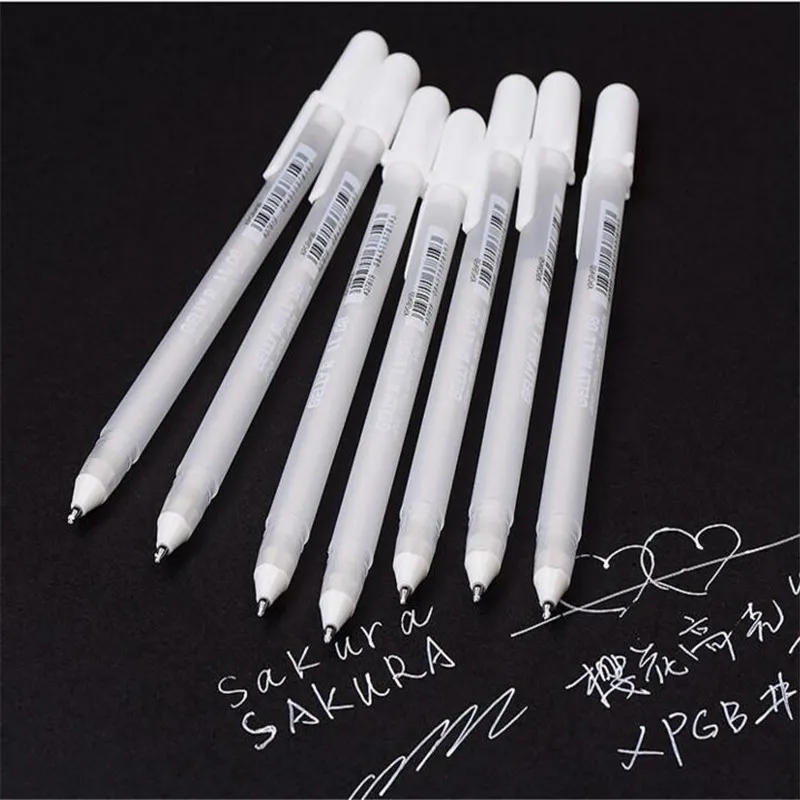 2018 Japonais Sakura Blanc Or Gelly Rouleau À Base Deau Gel Stylo Peinture  Stylo Surbrillance Fabricant Pour Étudiant Dessin Du 11,64 €