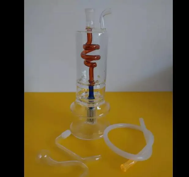 Bottiglia d'acqua a spirale interna Bong in vetro all'ingrosso Bruciatore a nafta Tubi dell'acqua in vetro Rigs Oil Rigs Smoking Rigs