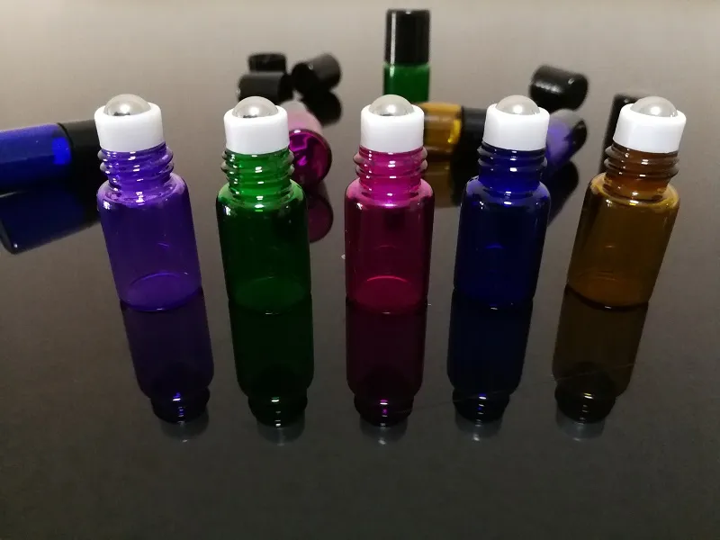 Glass Roll on Bottle Perfume Essential oil Aromatherapy Bottles 1ml 2ml 3ml steel Bead Walk Bead Bottles