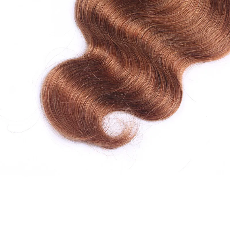 Ombre 430 Body Wave 3 Bundles Brésiliens Remy Cheveux Humains Tisse Ombre Couleur Deux Tons Brun Foncé à Moyen Auburn Extensions de Cheveux7949655