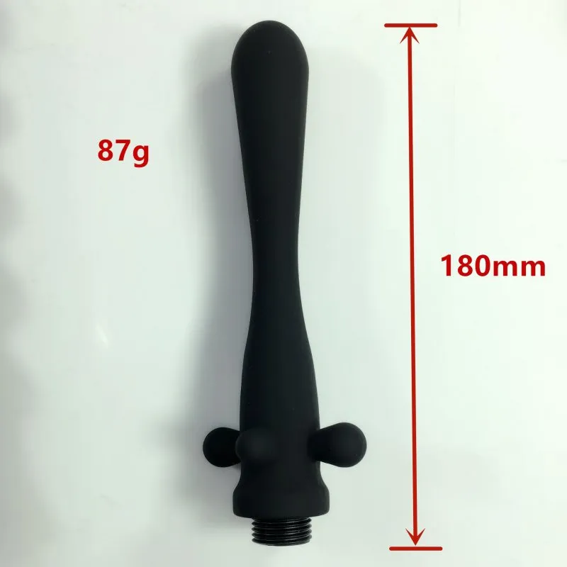 Gel de silice Butt Plug Anus Intestinal Vulva Wash Souhaitant Anal Lavement Mini Pommeau de Douche BDSM Gear Jeux de Sexe Gadgets Jouets pour Adultes Produits