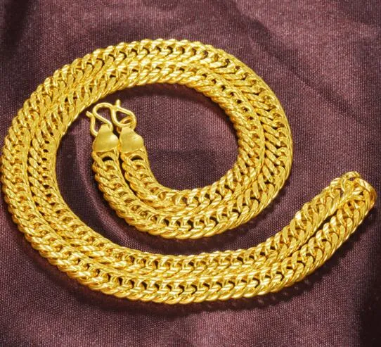 Collier de patron plaqué or à double boucle brillant Viet Nam Sargent a donné un collier plaqué or