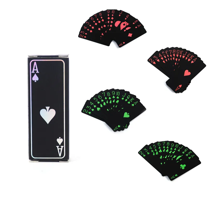 Jeu de cartes à jouer en plastique or 24K, 54 pièces/ensemble, jeu de Poker  magique