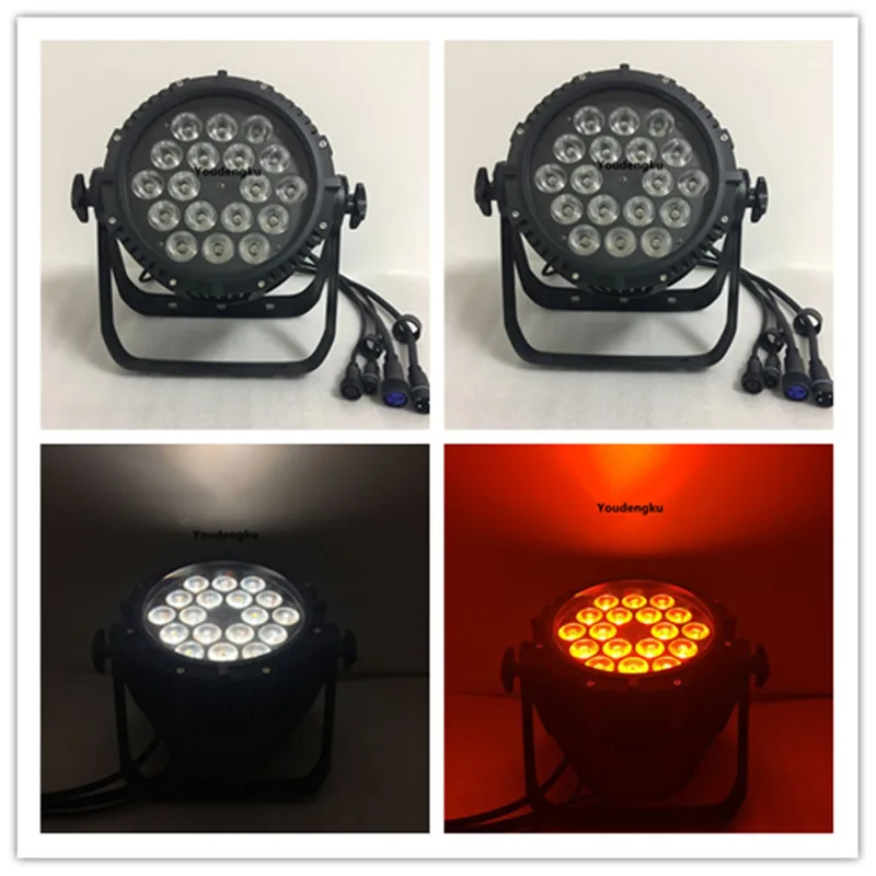 4 قطع 18x12w rgbw 4in1 led par 64 led par العلبة ip65 قدم المساواة rgbw 4in1