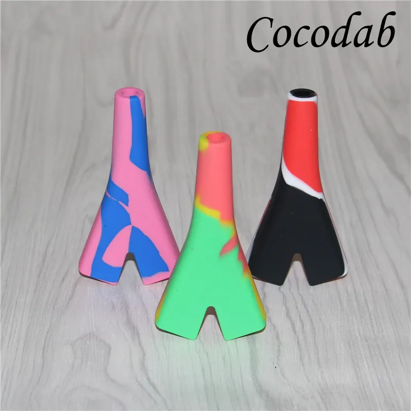New Unbreakable Tobacco Holder Pipes Blunt Bubbler Silicone Smart Mini Smoking Cigarette Filters Glass Water Pipe Bong