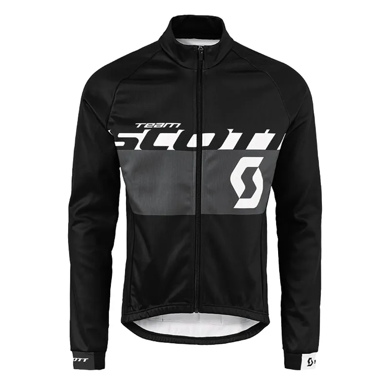 Wiosna / Autum Scott Pro Team Bike Męskie Kolarstwo Długie Rękawy Jersey Road Racing Koszule Jazda Rowerowe Topy Oddychające Sporty Zewnętrzne Maillot S210419115 \ t