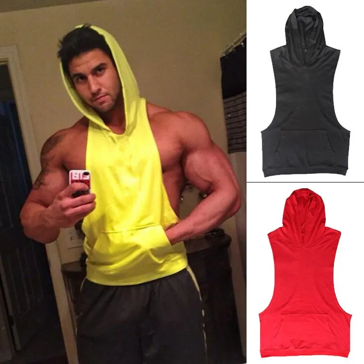 AOLAMEGS MEN TANK TOP BODYBUILDING STRINGER HOODIES SEVELESS SINGLETS GYMSアンダーシャツフィットネスメンズベストスポーツウェア267A