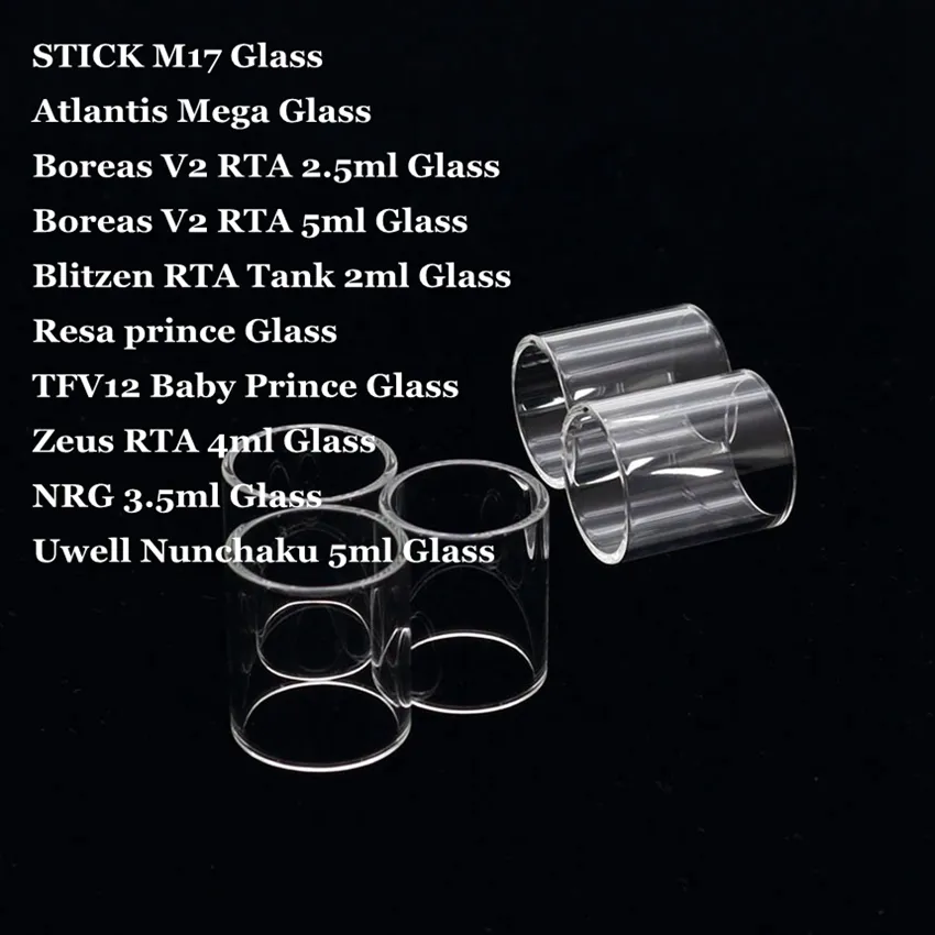 STICK M17 Atlantis Mega Boreas V2 Blitzen RTA Tank Resa Prince TF12 Baby Prince Zeus NRG 3,5 ml Nunchaku Pyrex Ersatzglas