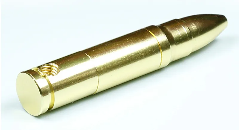 Tubi filtranti in metallo dorato a forma di proiettile più recenti Facile da trasportare Pulito Trasporta Mini tubo pipa da fumo di alta qualità Design unico Vendita calda