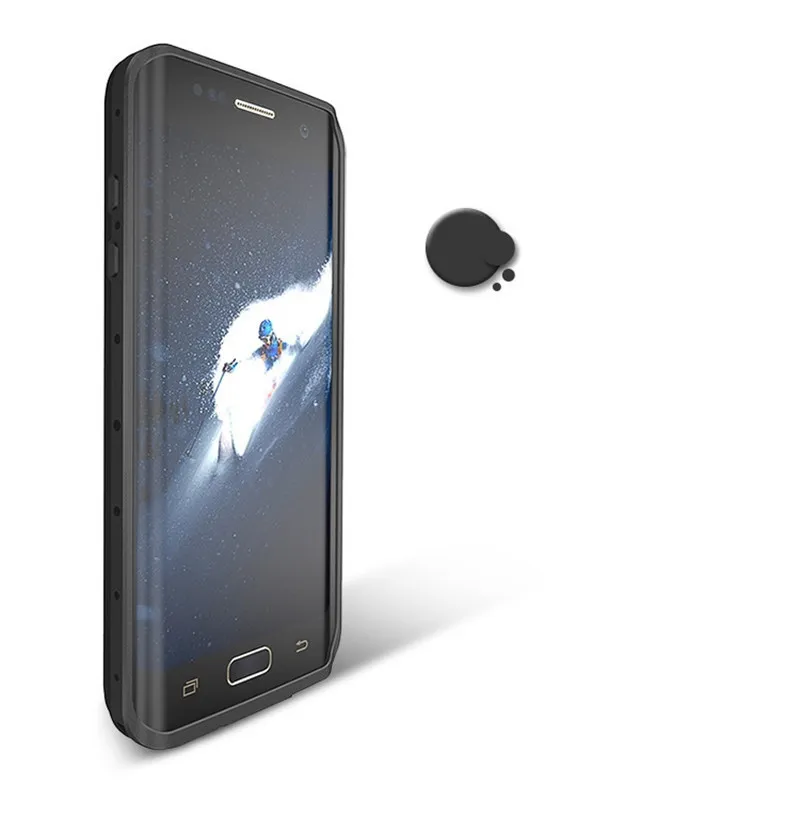 RedPepper Fundas de teléfono transparente a prueba de agua para Samsung Galaxy S7 Edge IP68 Estuche robot a prueba de golpes