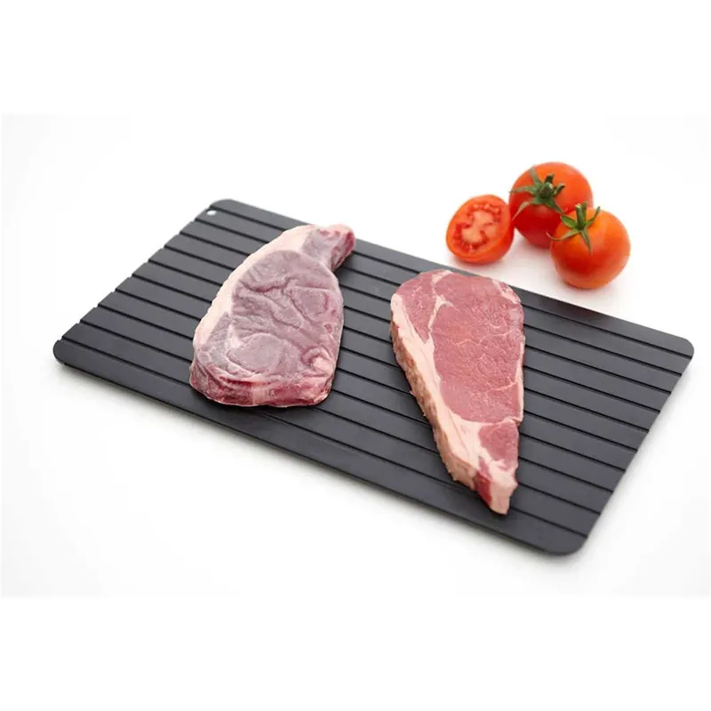 Snabbfrostning Tina Tray avfrostning Tray Meat Frozen Food snabbt utan elektricitet Mikrovågsugn Frozen Food Kitchen Accessories4070099