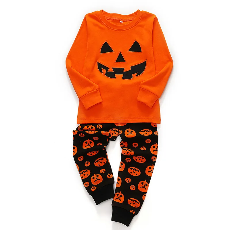 Baby Girls Boys Halloween Costume Clothing Sets Toddler Pumpkin Pajamas