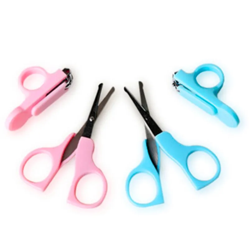 Envío gratis Mini Tijeras para uñas para bebés Cuidado de las uñas Práctico Clipper Recortador Azul Rosa Conveniente diario para bebés Cizalla para uñas Herramienta de manicura