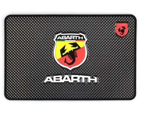 Car-Styling Non-Slip Mat Case Pour Fiat Punto Abarth 500 124 Stilo Ducato Palio Badge Emblèmes Intérieur Accessoires Car Styling