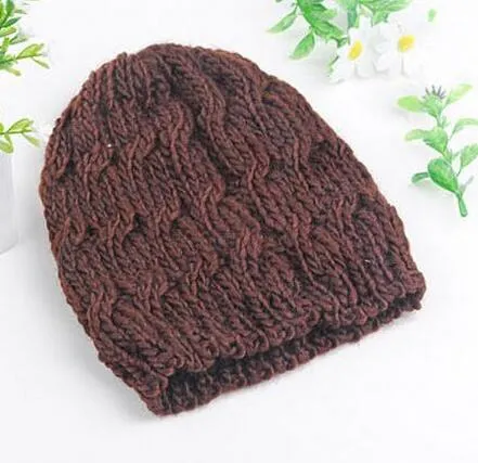 2017 Hot sales Fashion Women Men Knit Winter Warm Crochet Hat Braided Baggy Beret Beanie Cap