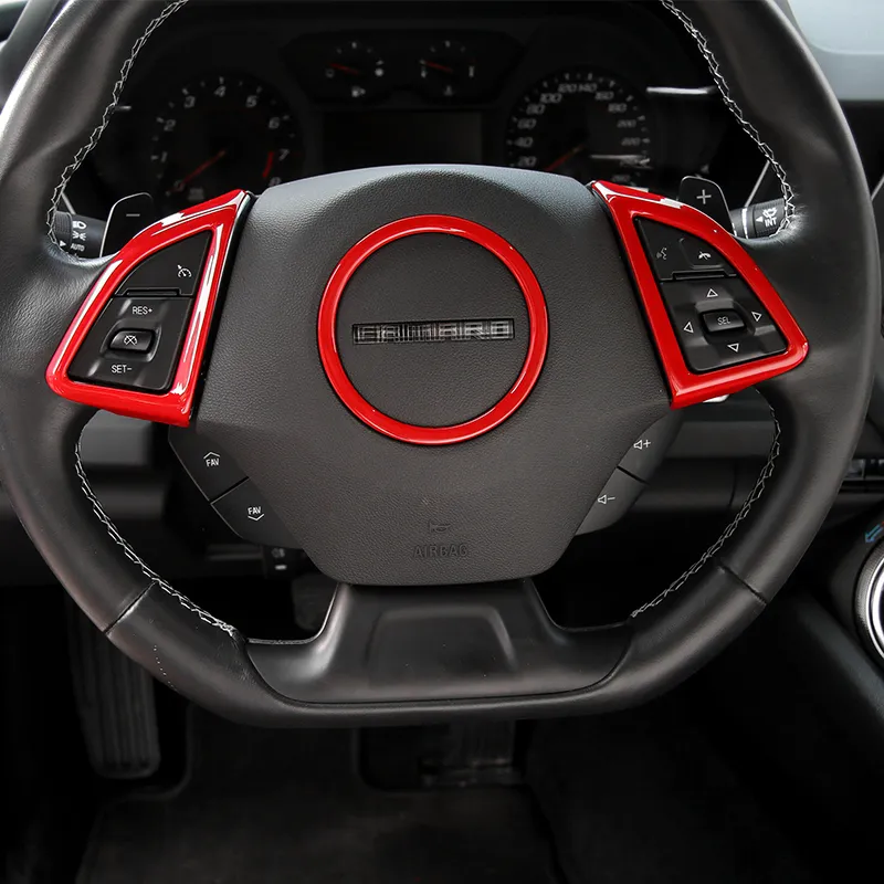 Copertura decorativa in ABS volante auto 3 pezzi Chevrolet Camaro 2017+ accessori interni Auto lo styling dell'auto