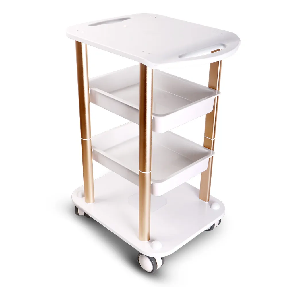 ELITZIA ETTRO5 schoonheidssalon meubels trolley spa styling voetstuk rollende kar twee plank abs aluminium usa stock