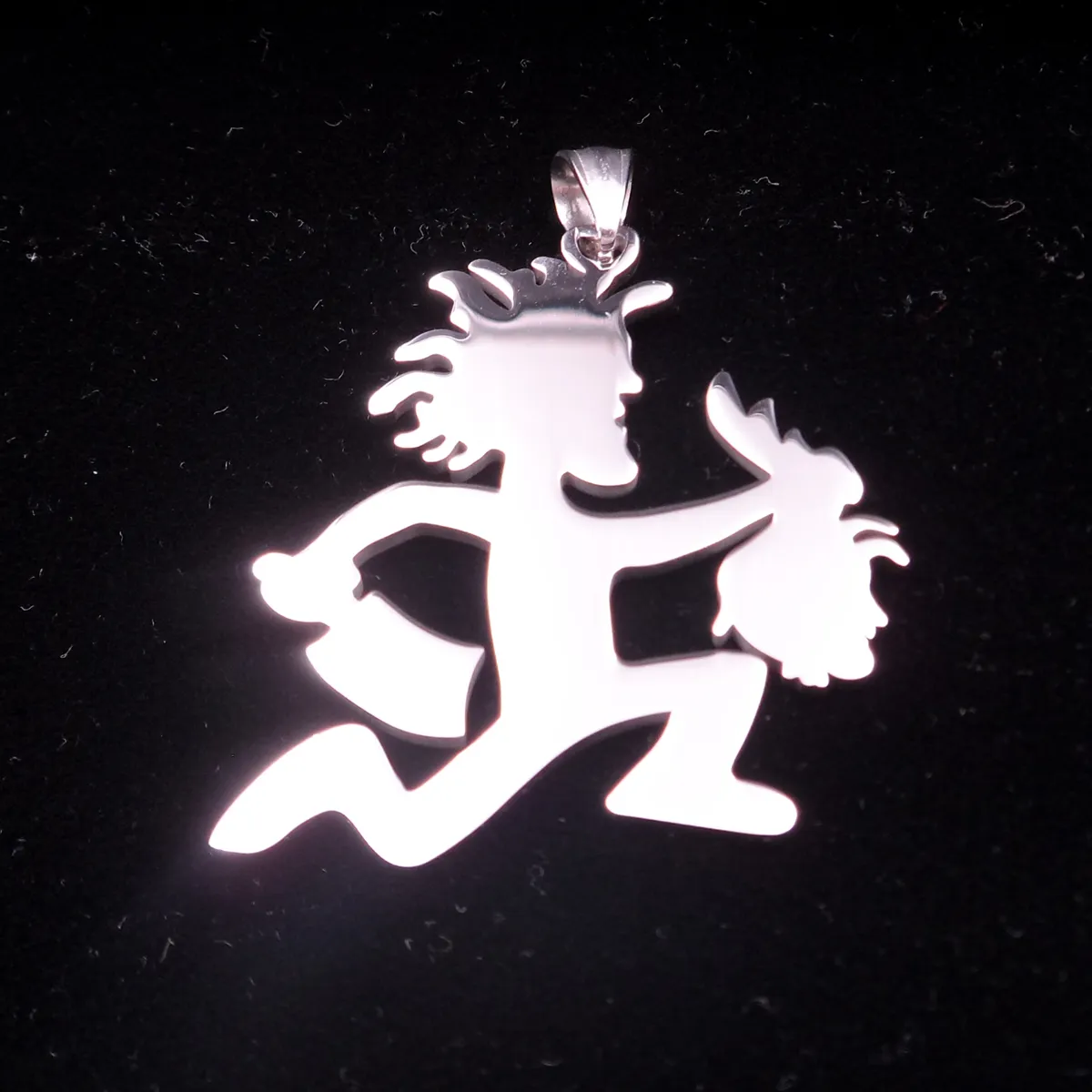 free ship Lot 5pcs Both polished Stainless Steel large GAMER hangman Hatchetman With girls head charm juggalo juggalette ICP sale price
