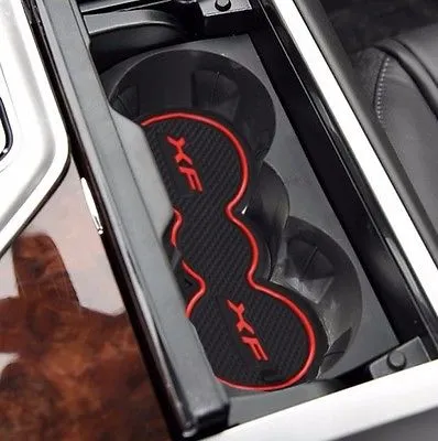 Jaguar XF 2011-2015のための10ピースの非スリップドアスロットカップマットの貯蔵のインテリアマット