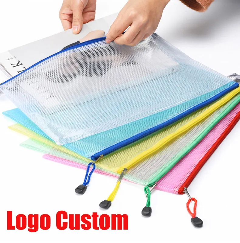Waterproof Document Bag With Zipper, A4/A5 Plastic File Folder Case For ...