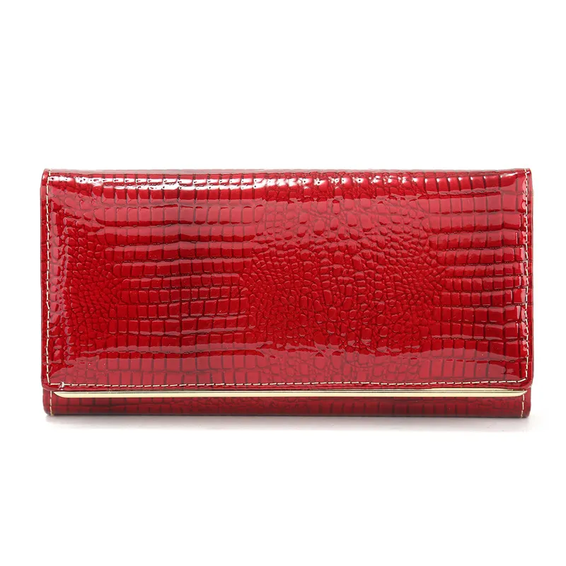 Lady's RFID Blocking Large Capacity PU Leather Clutch Wallet Hasp Closure Alligator Lady Slim Wallet Multi Card Organizer. New and Beautiful