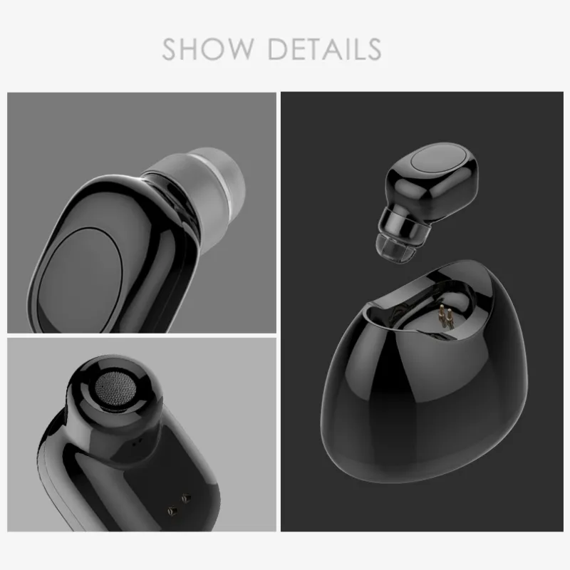 X11 Mini cuffia auricolare Bluetooth senza fili Singolo auricolare portatile con microfono Scatola di ricarica auricolare sportivo universale iPhone Samsung