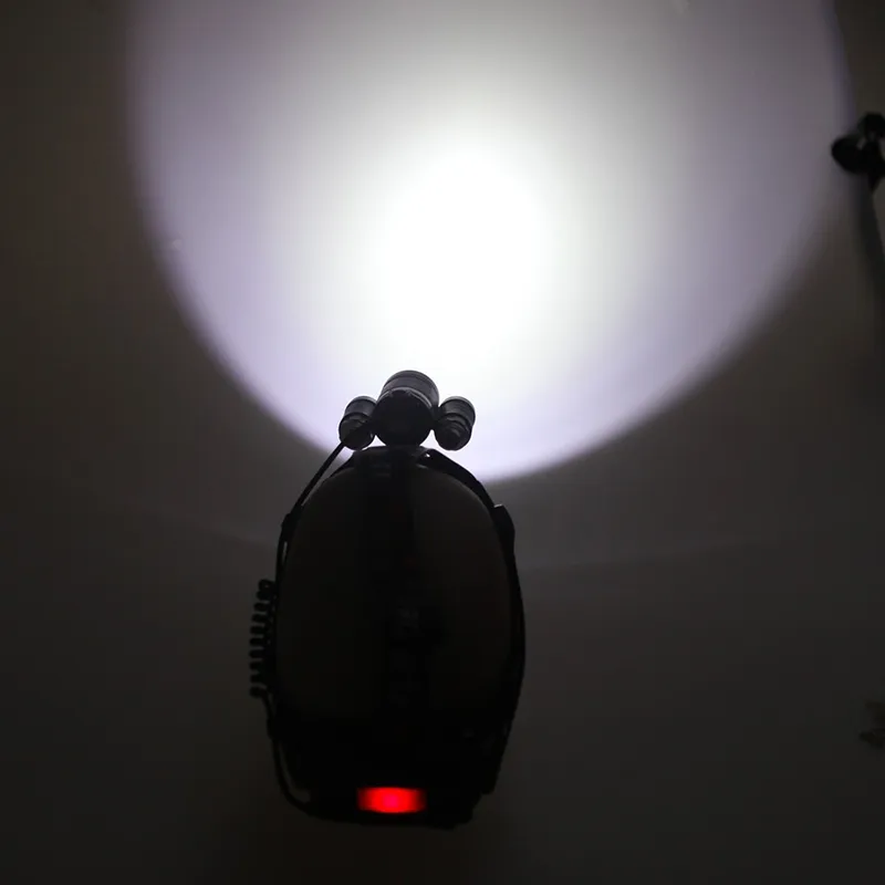 屋外3T6 LEDヘッドランプポータブルキャンプ作業狩猟懐中電灯トーチランタンヘッドライトセット