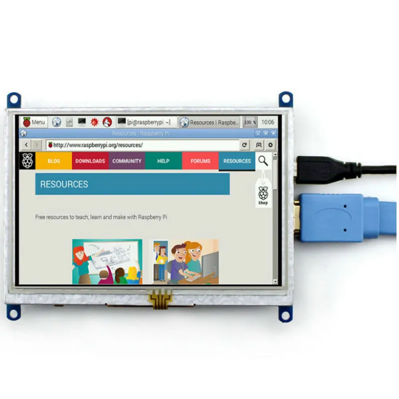 Freeshipping 800 * 480 5 인치 LCD HD-MI 터치 스크린 디스플레이 모듈 TFT LCD Raspberry PI BB 블랙 바나나 PI / 바나나 프로