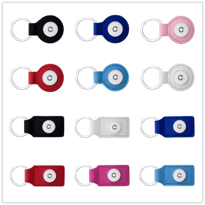 Snap Button Jewelry Square Circle Snap Key Chains - 18mm Snaps Buttons ...