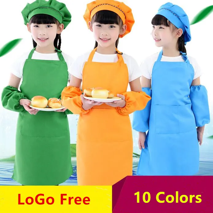 10colors 어린이 키즈 앞치마 주머니 주방 요리 베이킹 페인팅 요리 아트 턱받이 어린이 일반 앞치마 부엌 식사 청소 보호